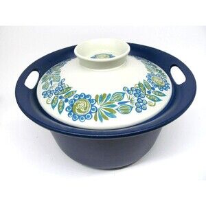 Figgio Flameware Vulcanus Vintage Tor Viking 7.75" X 3" Covered Casserole READ